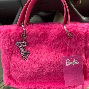 NWT BARBIE FUZZY PURSE !!